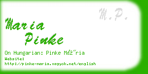 maria pinke business card